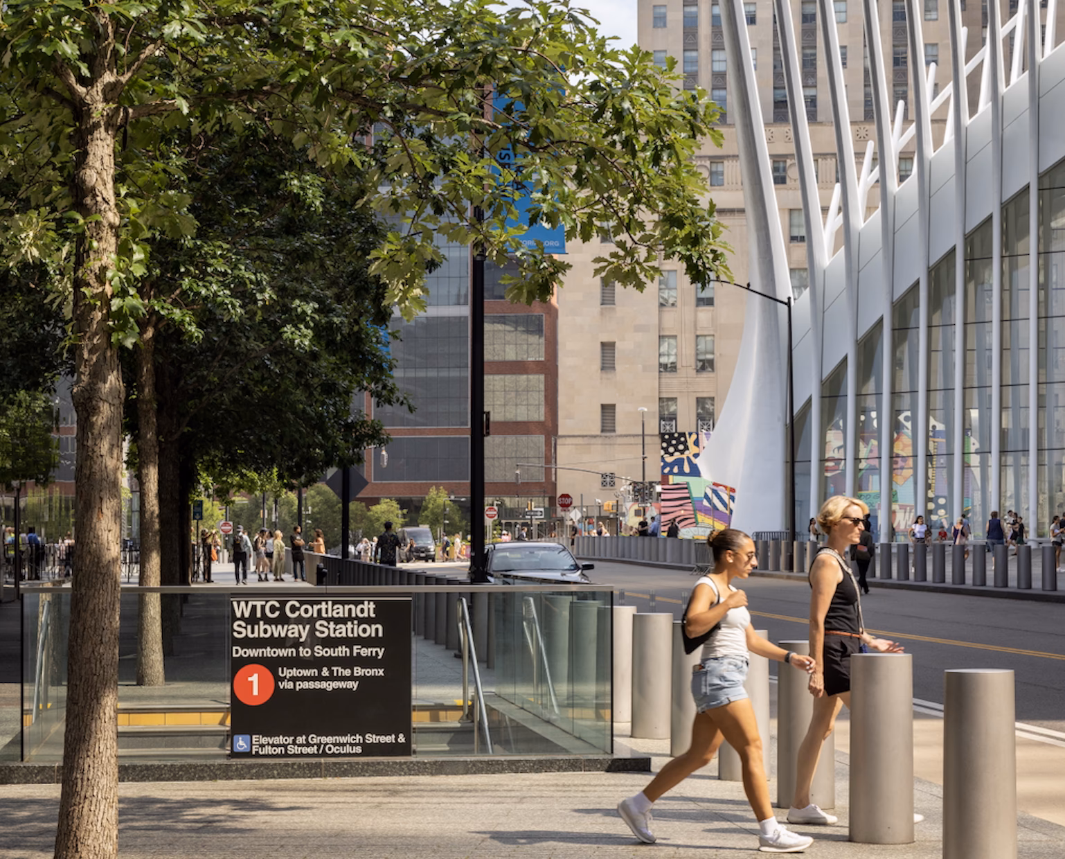 How do I get from Exchange Place to lower Manhattan?