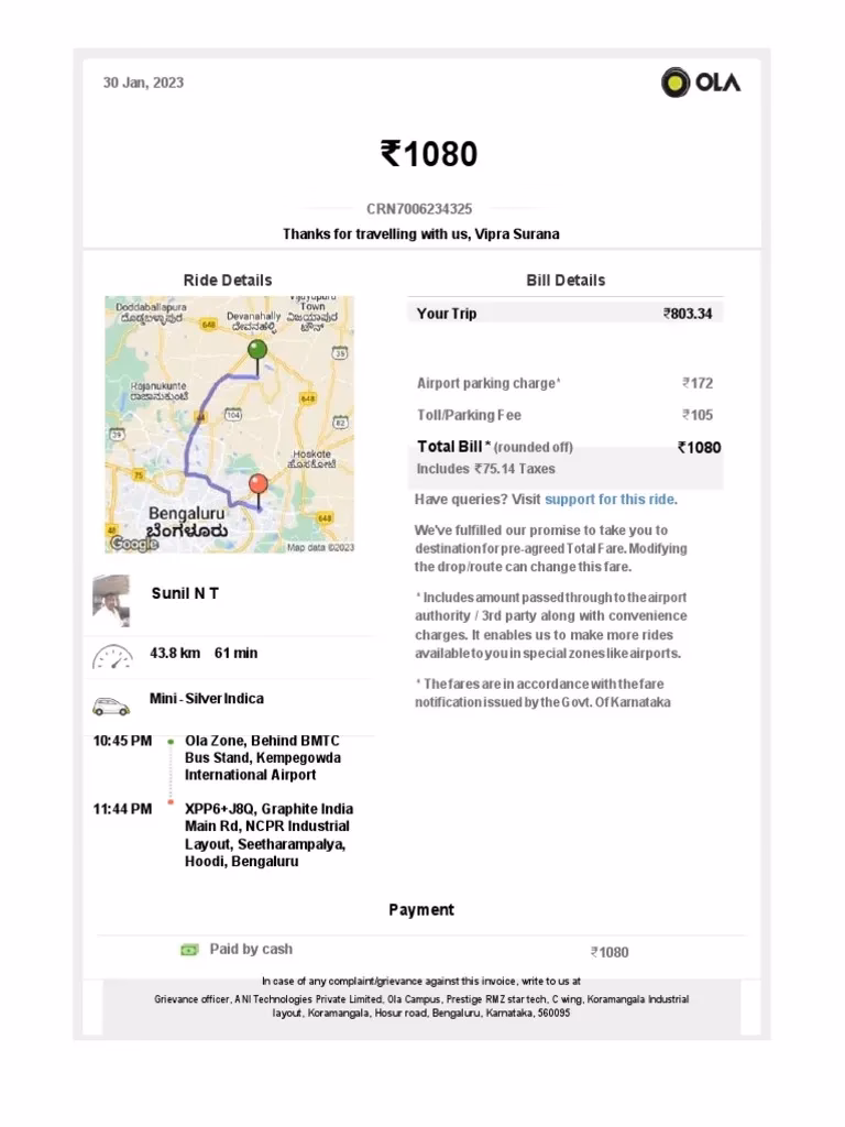 How far is Whitefield from Bengaluru airport?