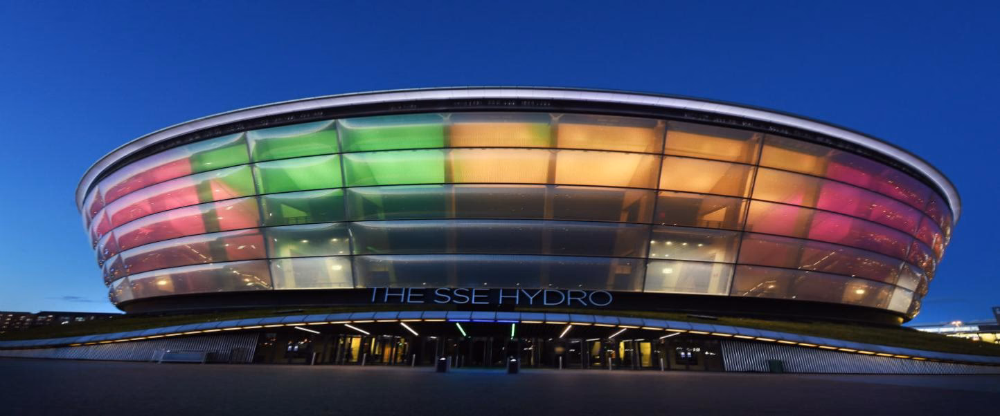 How far is SSE Hydro from Glasgow?