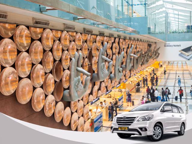 How much does a 5km ride from Delhi Indira Gandhi International Airport cost?