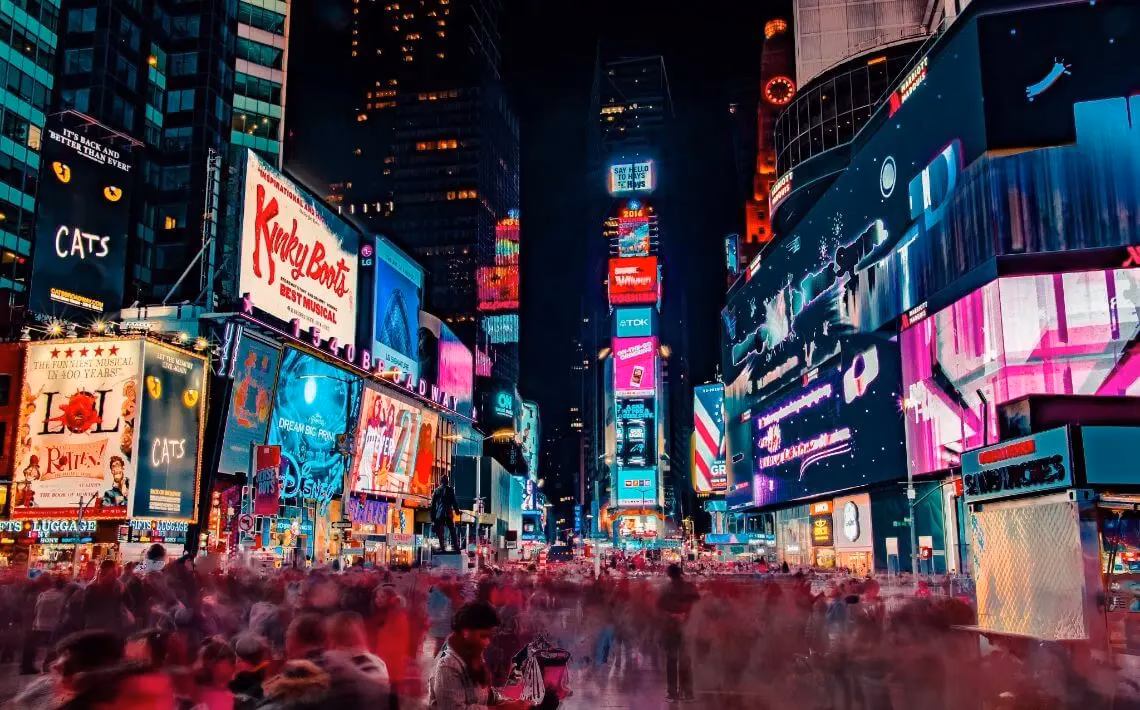 How far is Crowne Plaza Times Square Manhattan from JFK Airport?