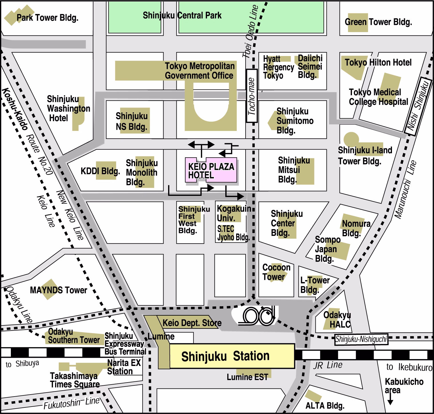 Does Keio Plaza Hotel Tokyo offer airport transportation?