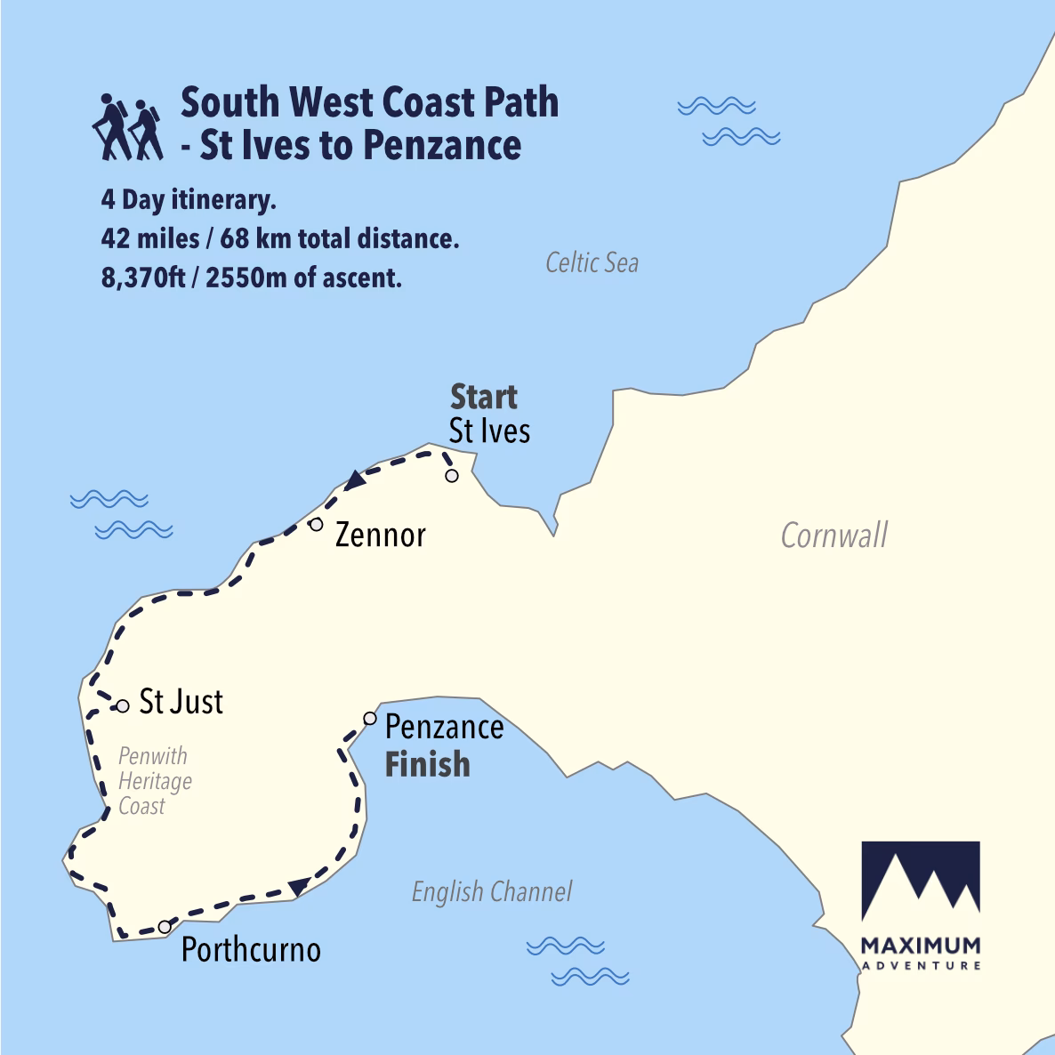 How do I get from Penzance to St Just?