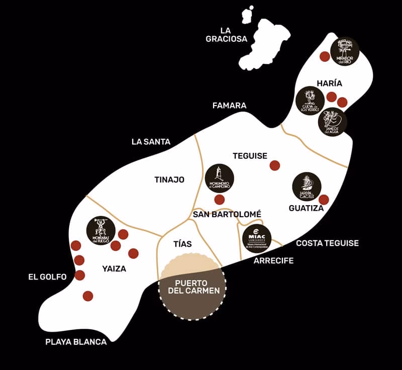 How to get from Costa Teguise to Puerto del Carmen?