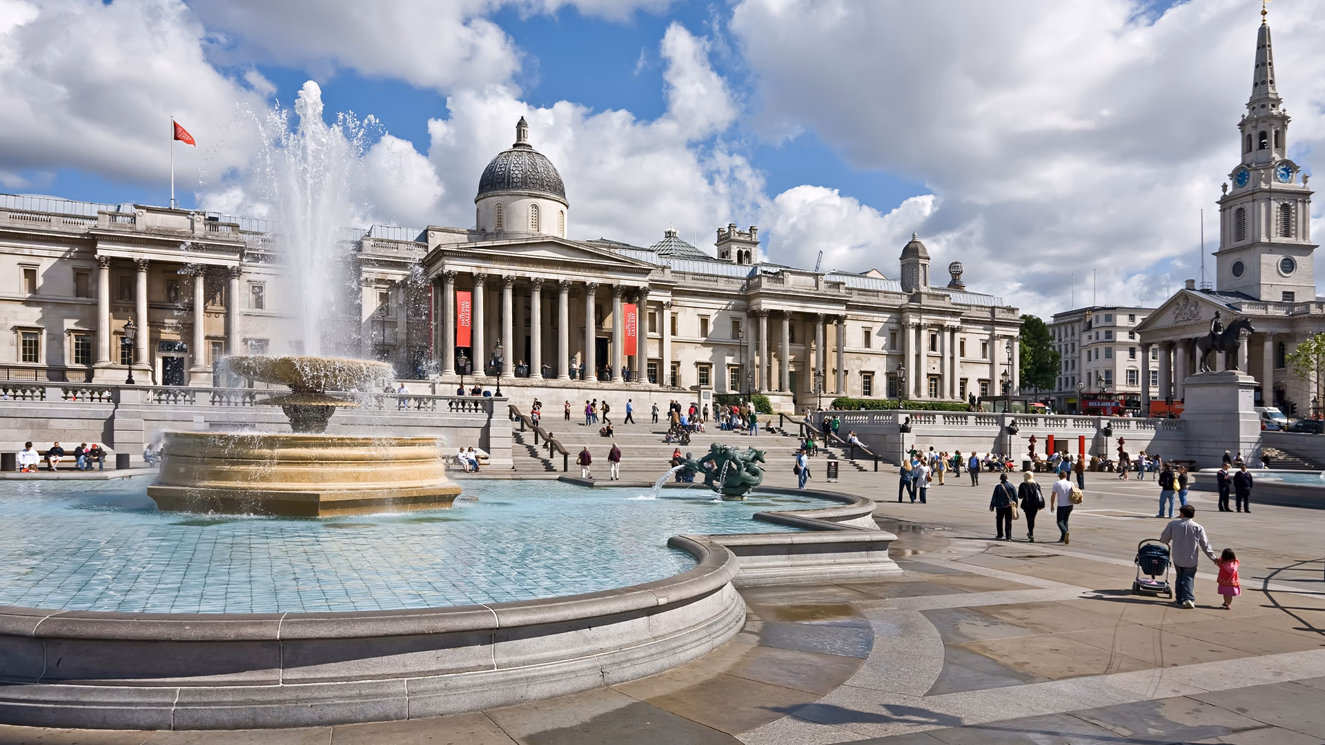 How to get from Trafalgar Square to Waterloo Bridge south bank?