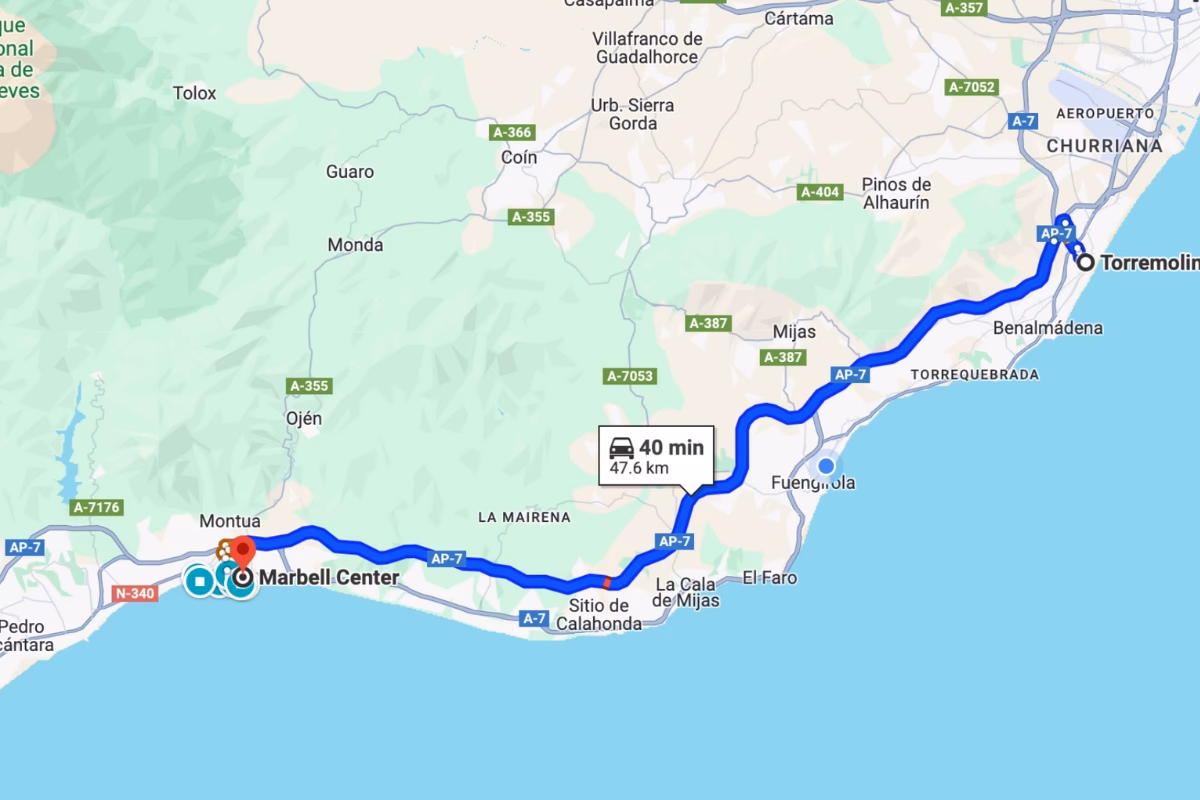 How to get from Marbella to Torremolinos?