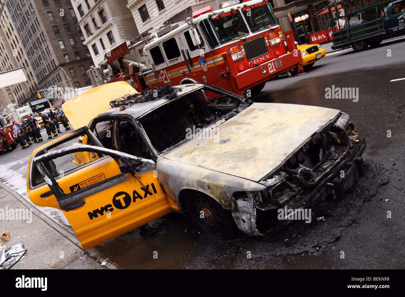 Was Knowsley express way blocked during firefighting activity?