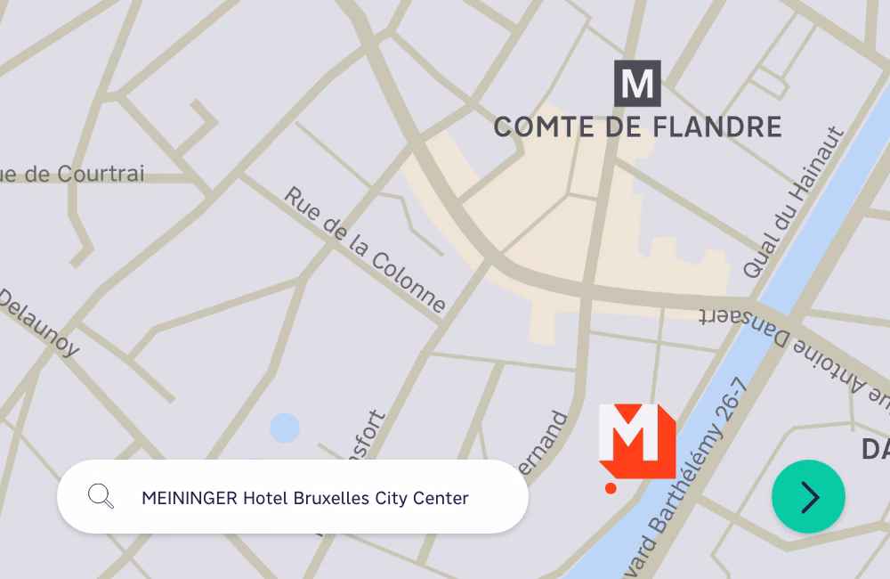 How far is Charleroi Airport (CRL) from Meininger hotels Brussels city center?