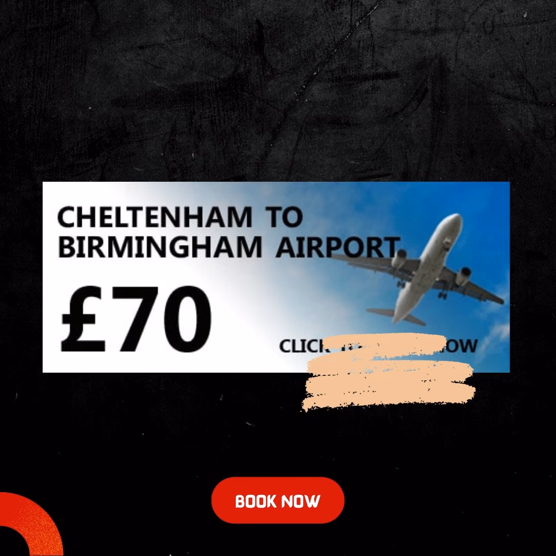 How much does it cost to fly from Cheltenham to Birmingham Airport?