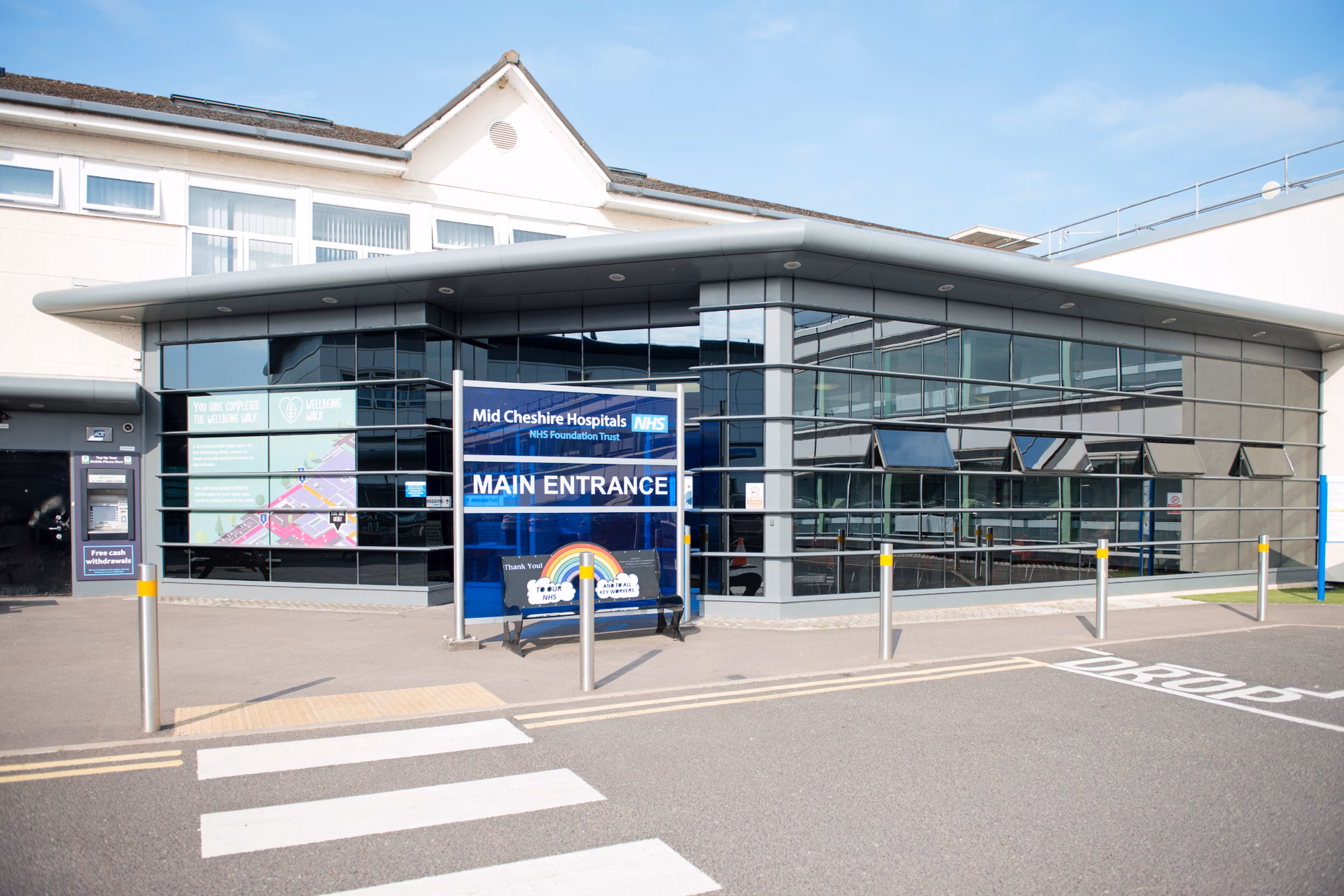 How far is Crewe from Leighton Hospital?