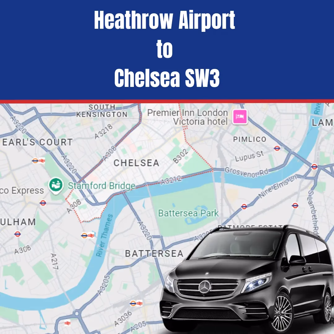 What bus service goes from London Heathrow Airport (LHR) to Chelsea?