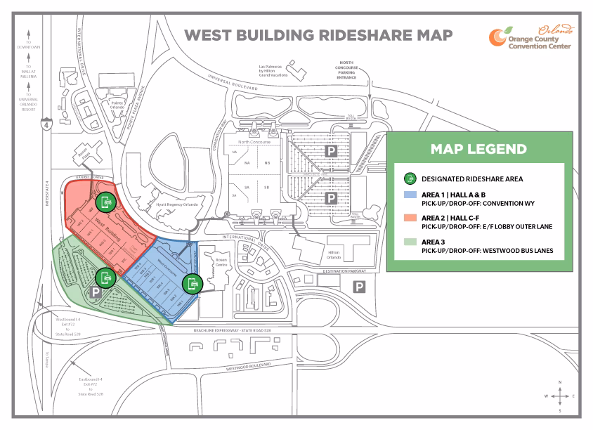 How can I get travel advice from Orange County Convention Center to Orlando?