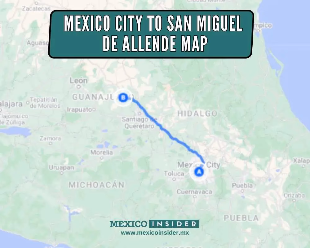 How much is a car rental from Mexico City to San Miguel de Allende?
