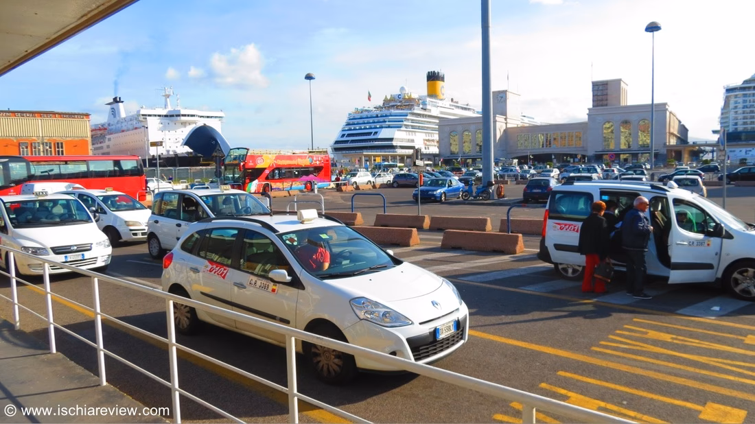 How to get from ferry port to Naples Airport?