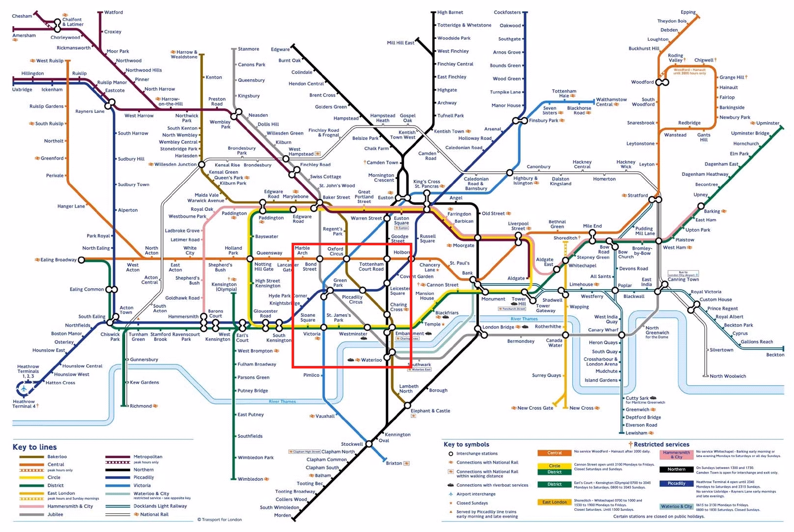 How long does it take to get from Piccadilly Circus to London?