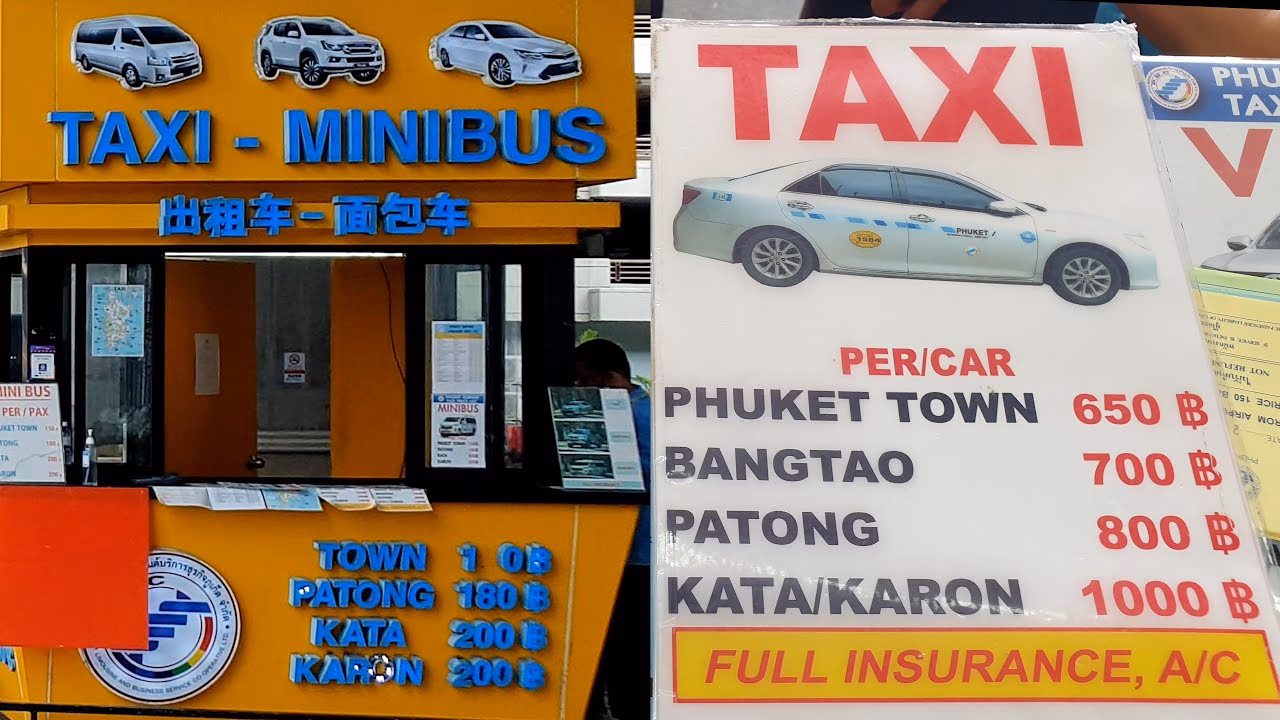 How much is a taxi from Phuket Airport to Patong Beach?