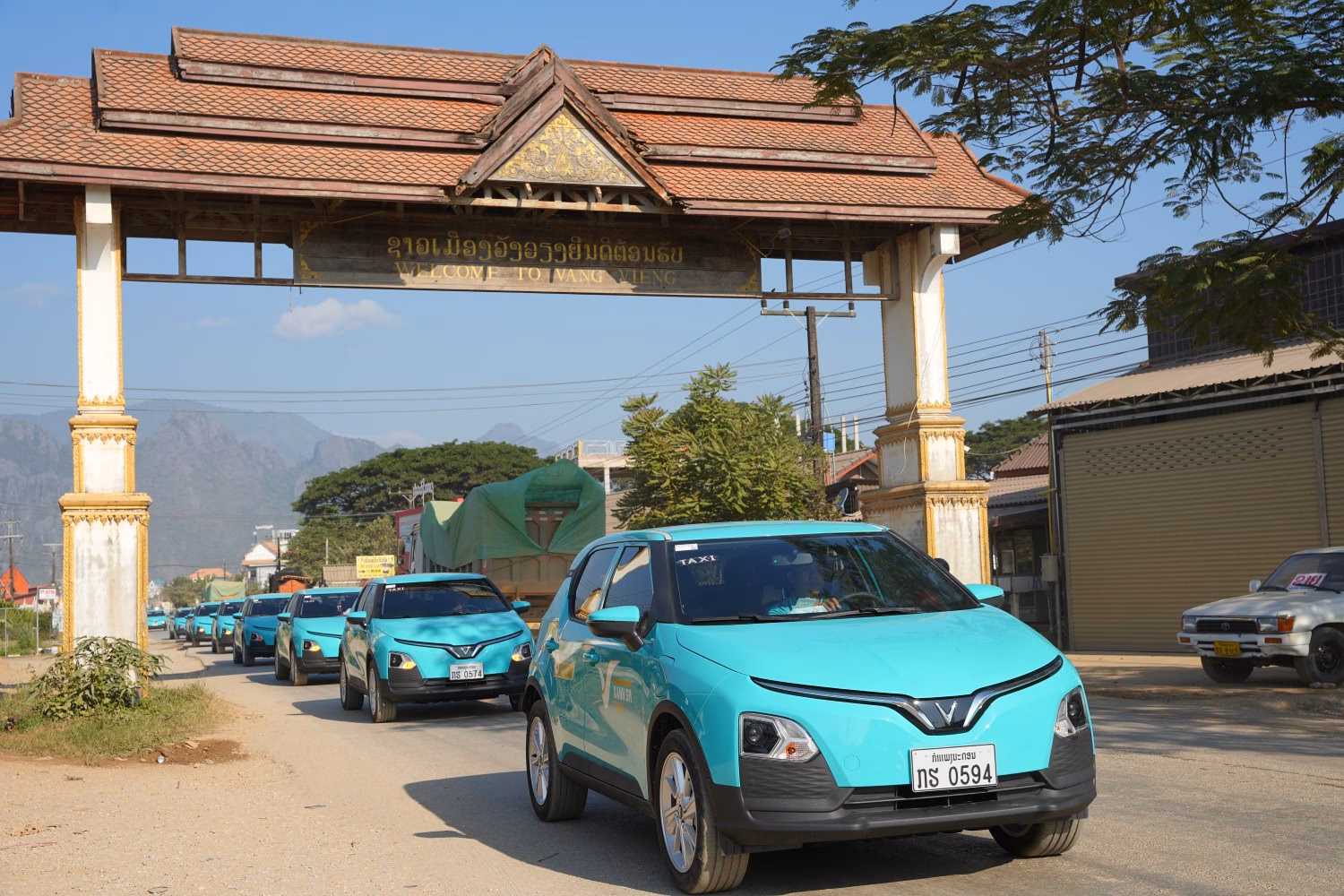 Are motorbike taxis available in Laos?