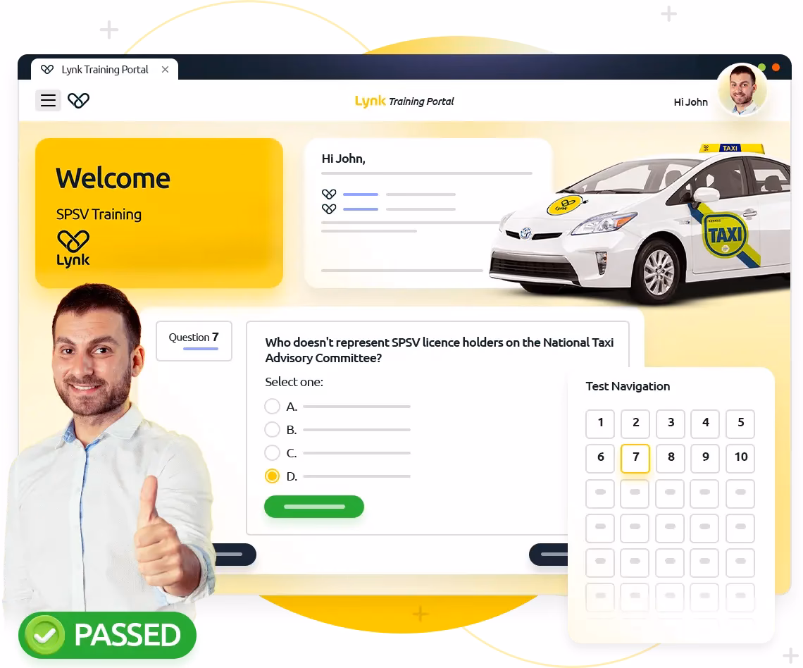 How do I book a taxi test for private hire driver's licence?