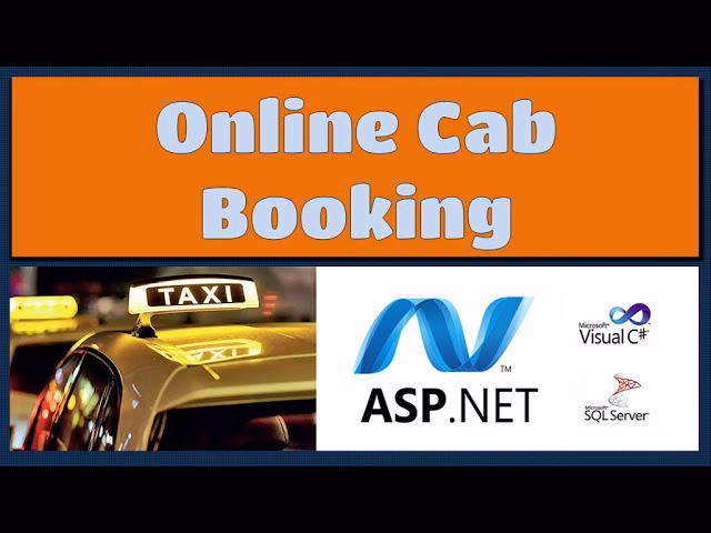 What's included in this cab booking project in ASP NET?