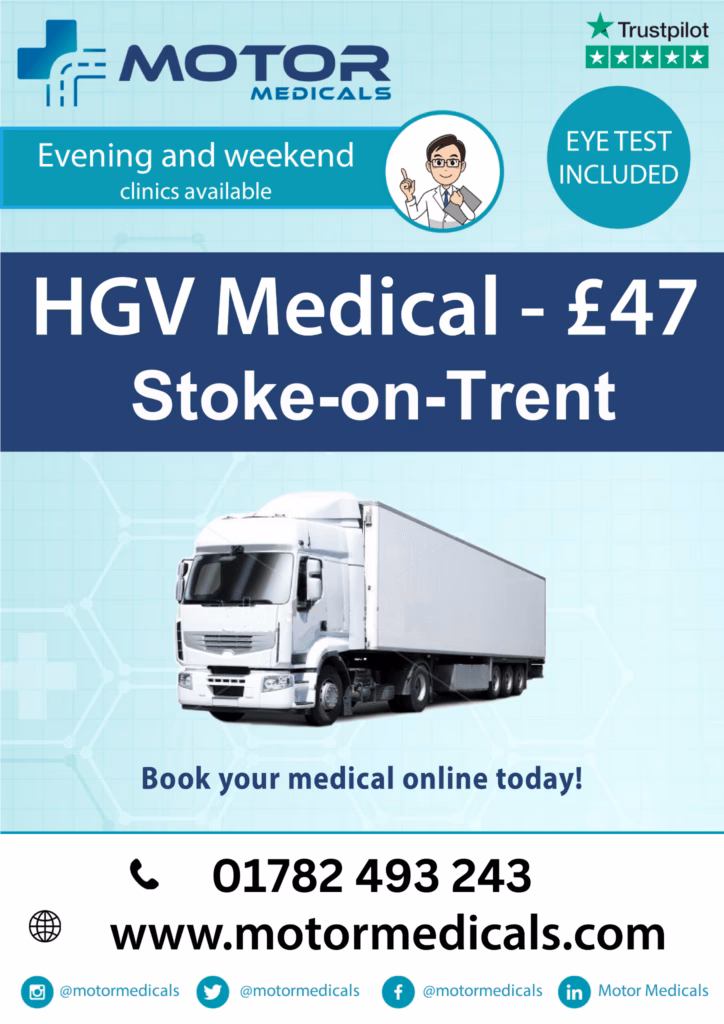 Where can I get a taxi medical check in Stoke on Trent?