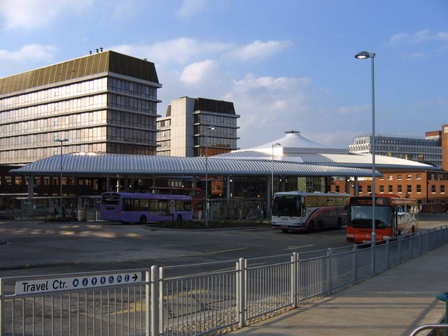 How far is Norwich station from Norwich bus station?
