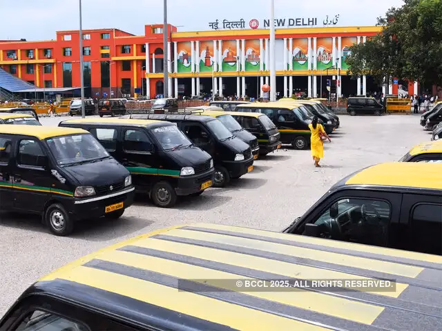 How to book a taxi at New Delhi railway station?