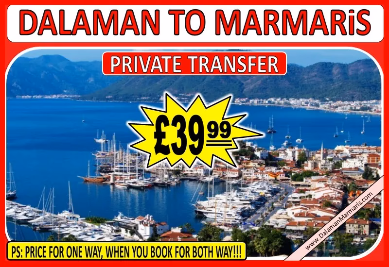 How do I get from Dalaman Airport to the beach?