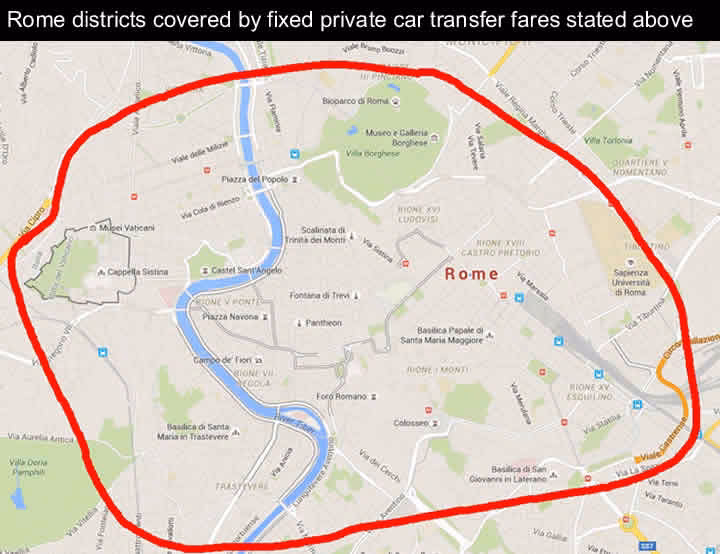 How much is a taxi from Fiumicino Airport to Rome?