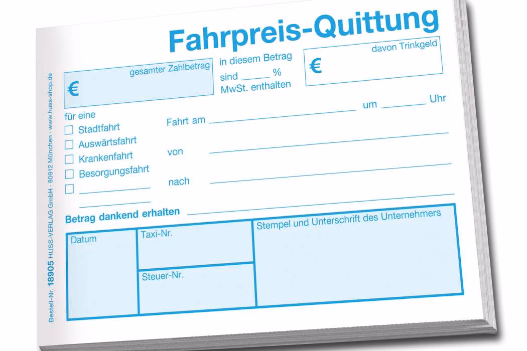 Was ist eine Taxiquittung?