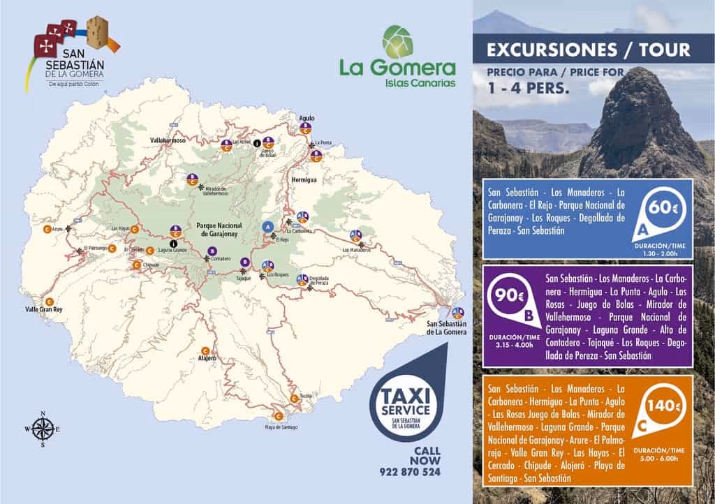 How to find a taxi in La Gomera?