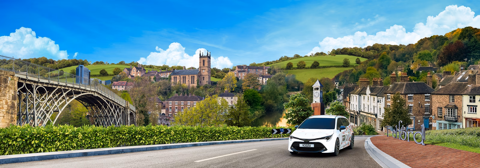 How far is Telford from Ironbridge?