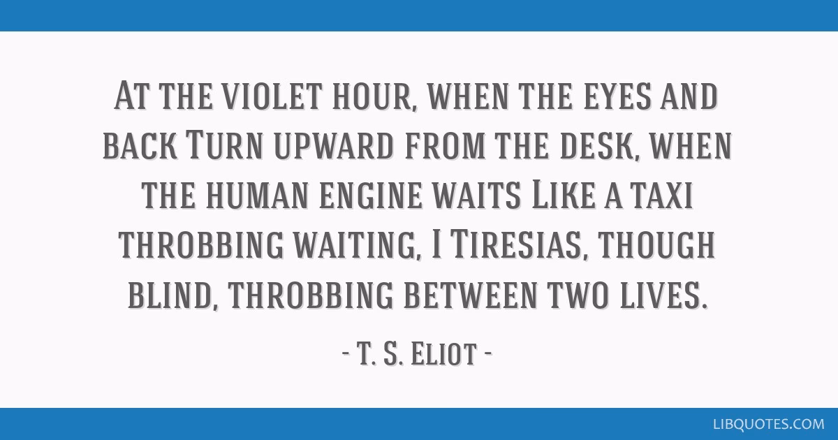 Why did Eliot describe the wasteland in the first stanza?