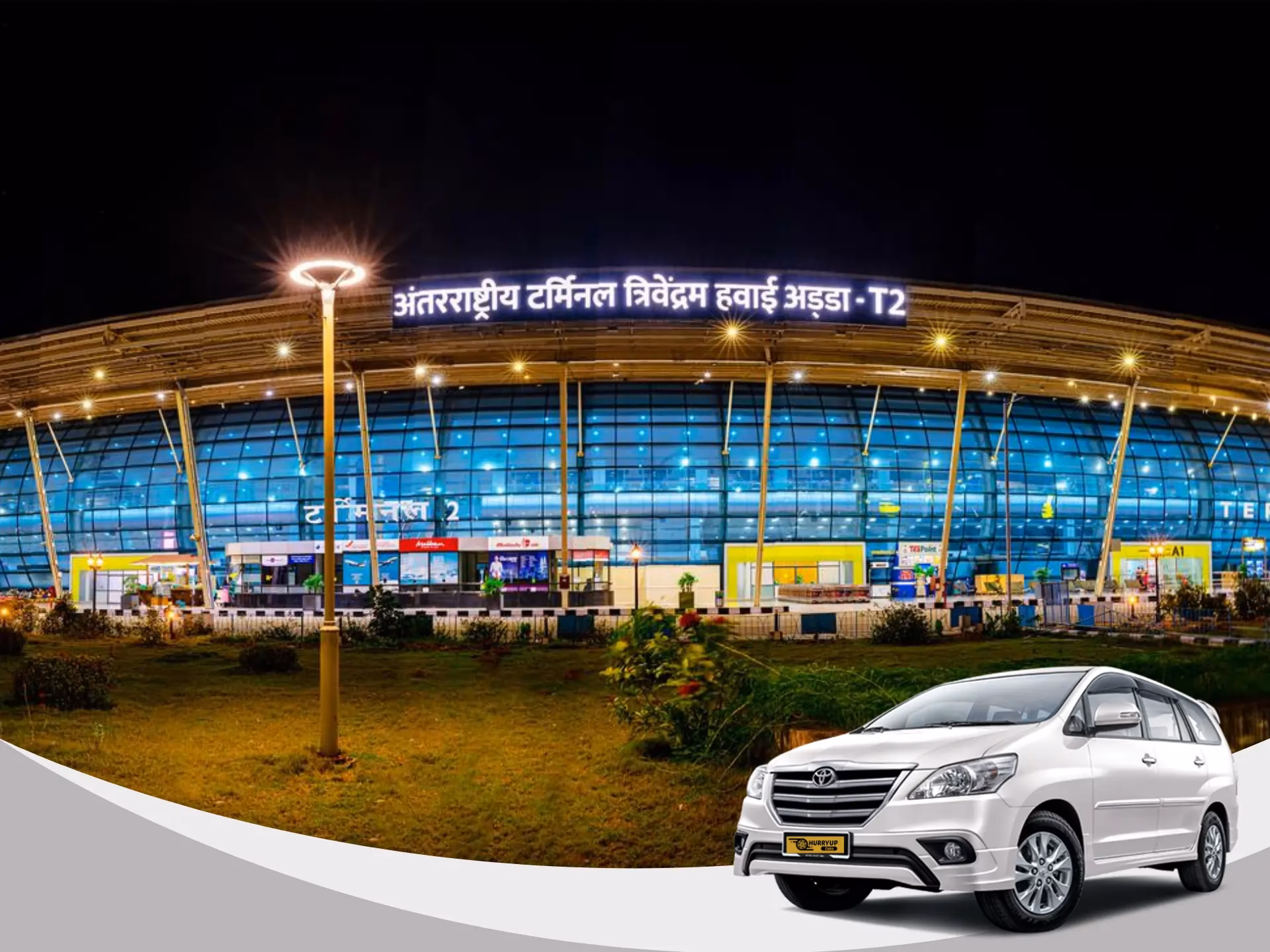 Which airport is closest to Trivandrum & Kanyakumari?