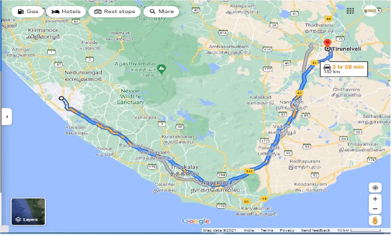 How many buses are there from Tirunelveli to Chennai?