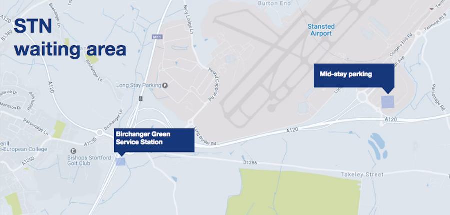 How do I get a car to London Stansted Airport (STN)?