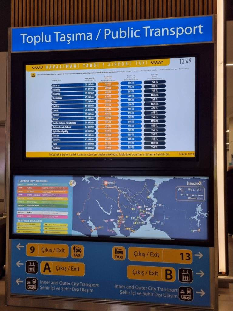 Wie kommt man vom Flughafen Istanbul in die Innenstadt?
