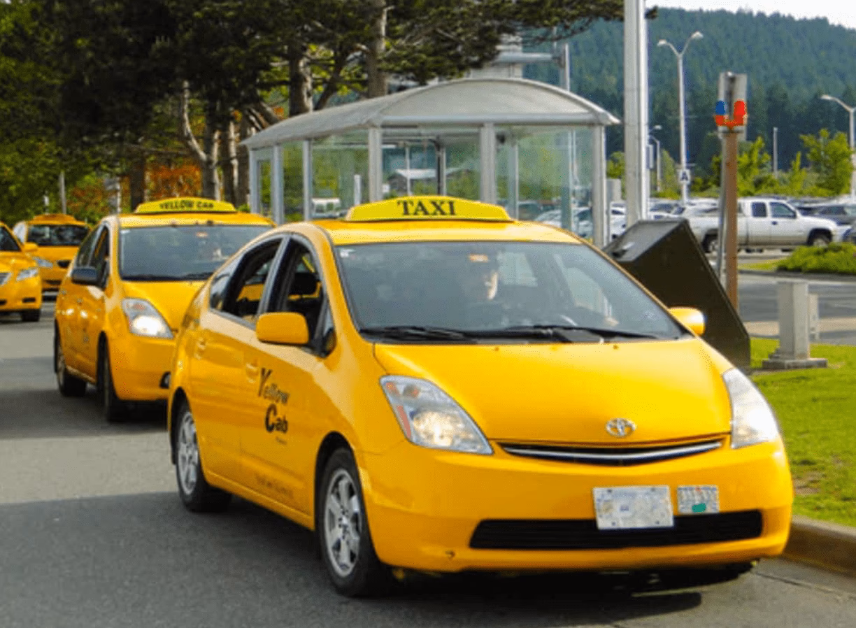 How does the taxi fare calculator work in Victoria BC?