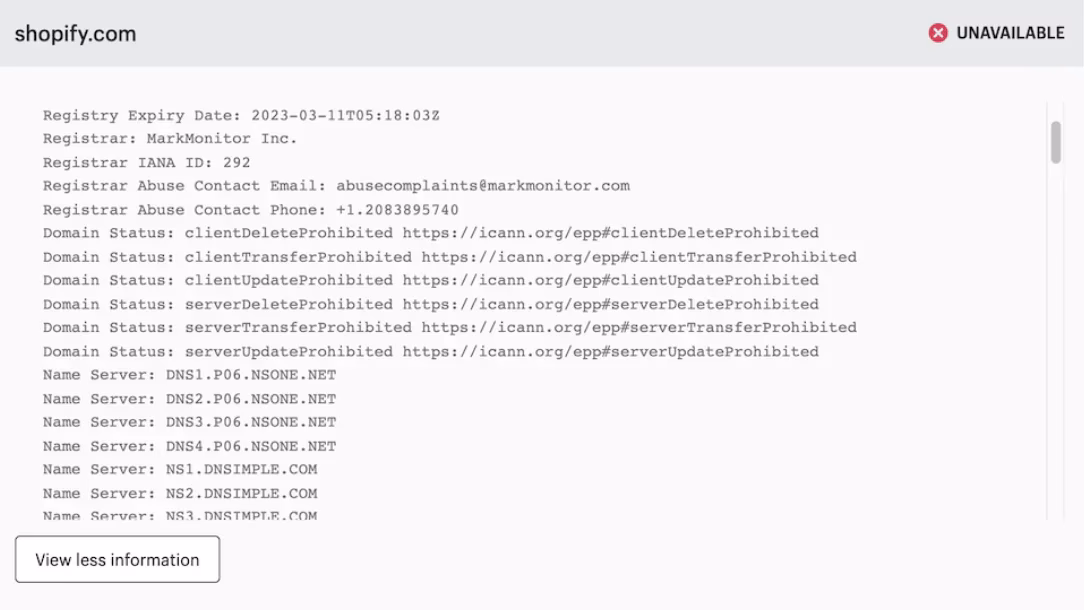 How do I find out who owns a domain name?