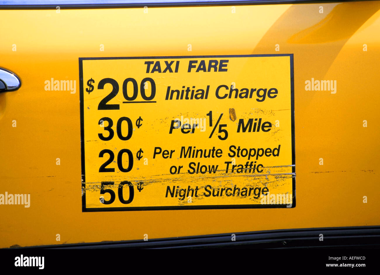 How much does a taxi cost in New York?